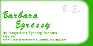 barbara egressy business card